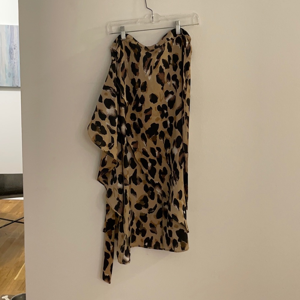 Leopard wrap skirt